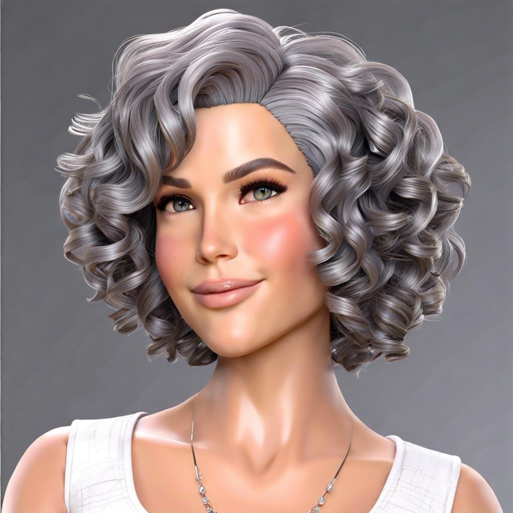 sculpted short curls